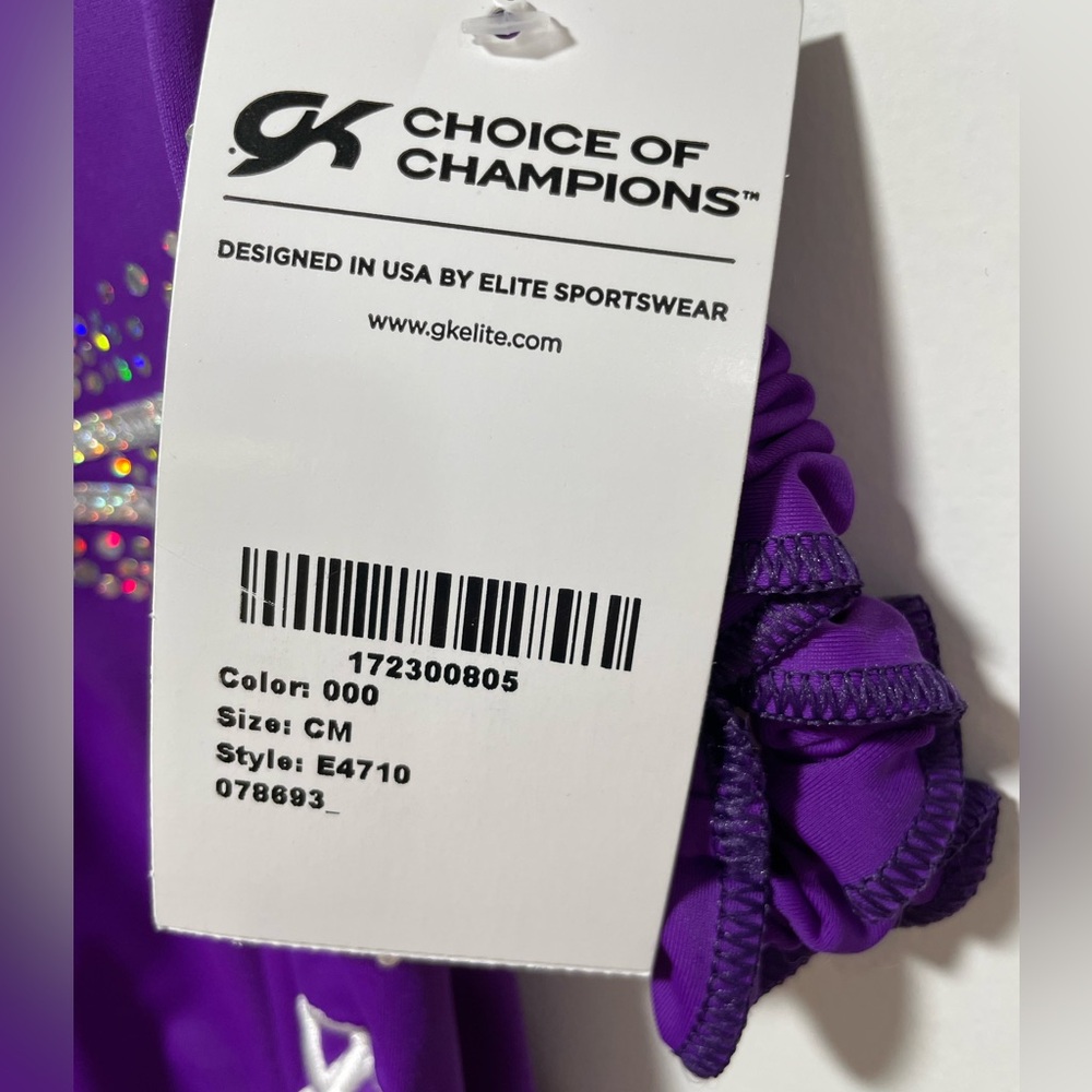 NWT GK CM Dazzling Purple Leotard - Picture 3 of 7